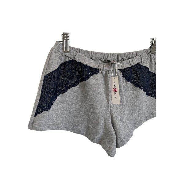 Cosabella Ferrara Boxer Shorts With Navy Lace Trim - Picture 2 of 3